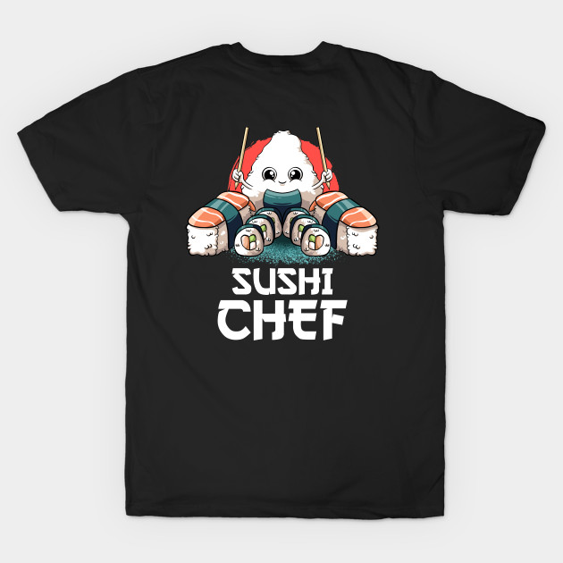 Sushi Chef Sushi Lovers Kawaii Food Japanese Anime Sushi by MerchBeastStudio